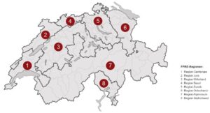 Standortanalyse - zeigt FPRE-Regionen der Schweiz